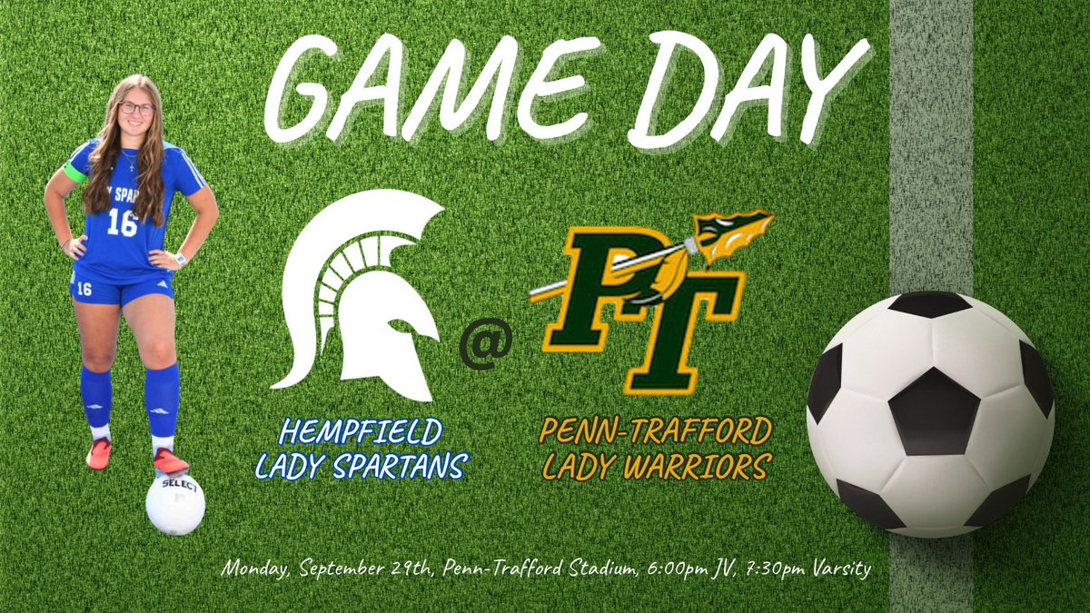 Game day for the Lady Spartans on the road at Penn-Trafford!

Let’s go Hempfield!