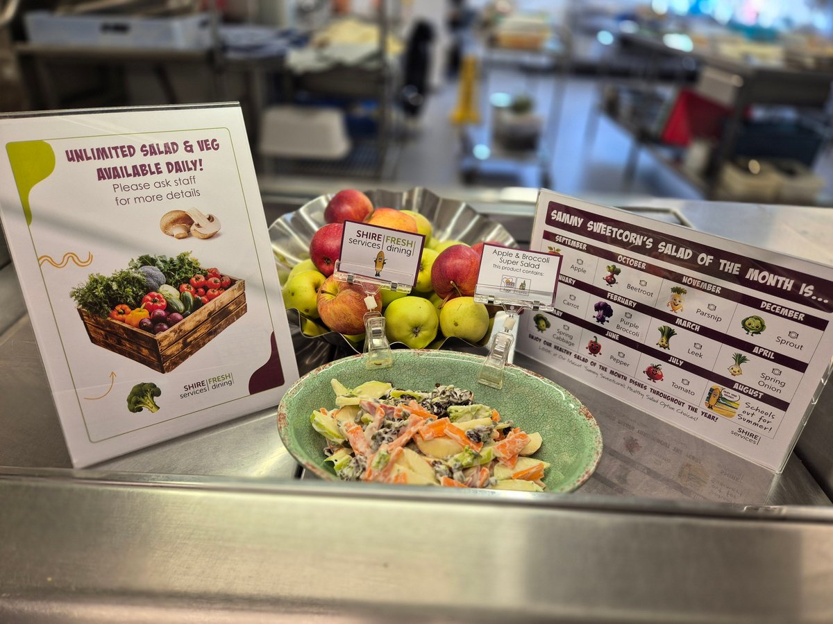 🥗 Salad of the Month — and it’s APPLE-tastic 🍎

Our apple &amp; broccoli super salad was a huge hit with pupils <a href="/BictonSchool/">Bicton School</a> 💚

More about us
👇 
orlo.uk/inSNJ

#SchoolMeals #SaladOfTheMonth #AppleSeason #PrimarySchoolLunches