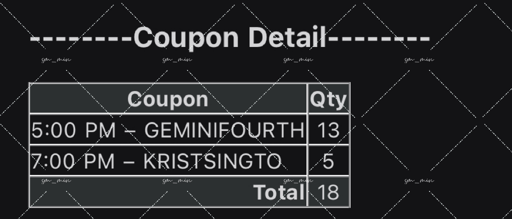 ꒰ pls rt / wts ꒱
เปิดจอง คูปองไซน์ | Coupon Sign FANIVAL
⟡ จำนวนจำกัด ⟡
💟 คริสสิง
💟 เจมโฟ้ด
— 200.- ( มัดจำ 15% )
ฝากเขียน+หย่อนให้ได้นะคะ รับเยอะลดได้ค่า

#GMMTVFANIVAL #ตลาดนัดgmmtv
#GeminiFourth #KristSingto #คริสสิงโต