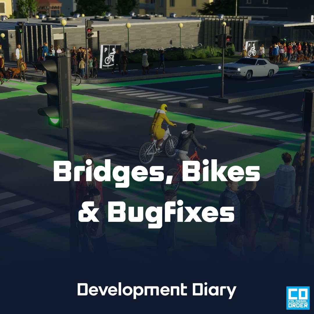 We're back with another look at what we're currently working on. 🚲 

👉 colossalorder.fi/?p=3084

#CitiesSkylines2