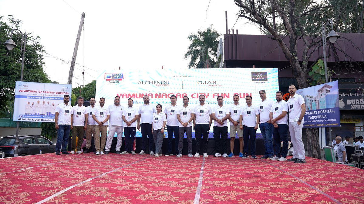 alchemisthealth's tweet image. Alchemist Ojas Hospital, Panchkula, successfully organized a 5km Fun Run to mark World Heart Day, on 28th September in Yamunanagar which is globally observed on September 29th. 
#funrun
#runforyourheart