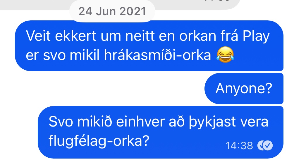 Mitt innsæi var alltaf að Play væri hús byggt á sandi. Tekur stundum lengri tíma en maður gæti trúað að galla — maður gæti jafnvel efast um eigið innsæi.

Orkan var ekki þannig að byggt væri á bjargi. Smáatriði skipta ekki máli.