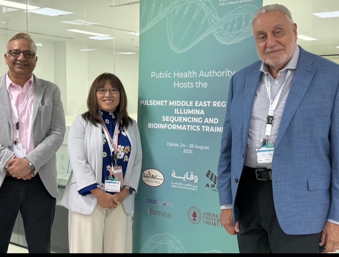 ISID_org's tweet image. At the PulseNet ME training on NGS &amp;amp; Bioinformatics at PHA, KSA, organized by @AUB_Lebanon WHO CC, @Saudi_PHA, @CDCgov, US APHL, @illumina &amp;amp; @crdfglobal, Dr. Ghassan Matar shared ISID &amp;amp; @ProMED_mail’s role in timely alerts, AMR, surveillance &amp;amp; One Health.

#ISID #ProMED