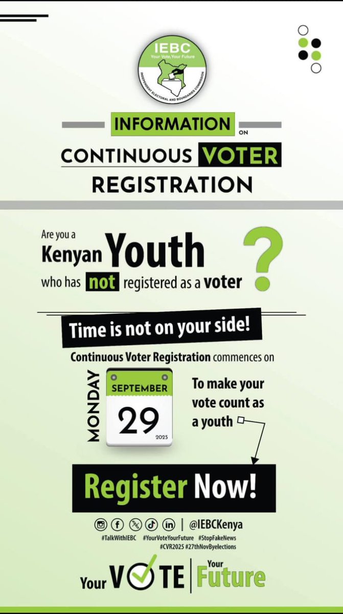 #SabuniSabuni demonstrates the creativity of Kenyans, making politicians have sleepless nights as they struggle to counter the narrative. Citizens taking their voter cards with purpose and mobilizing for change is a force that politicians do not want to see. Kindly register.
