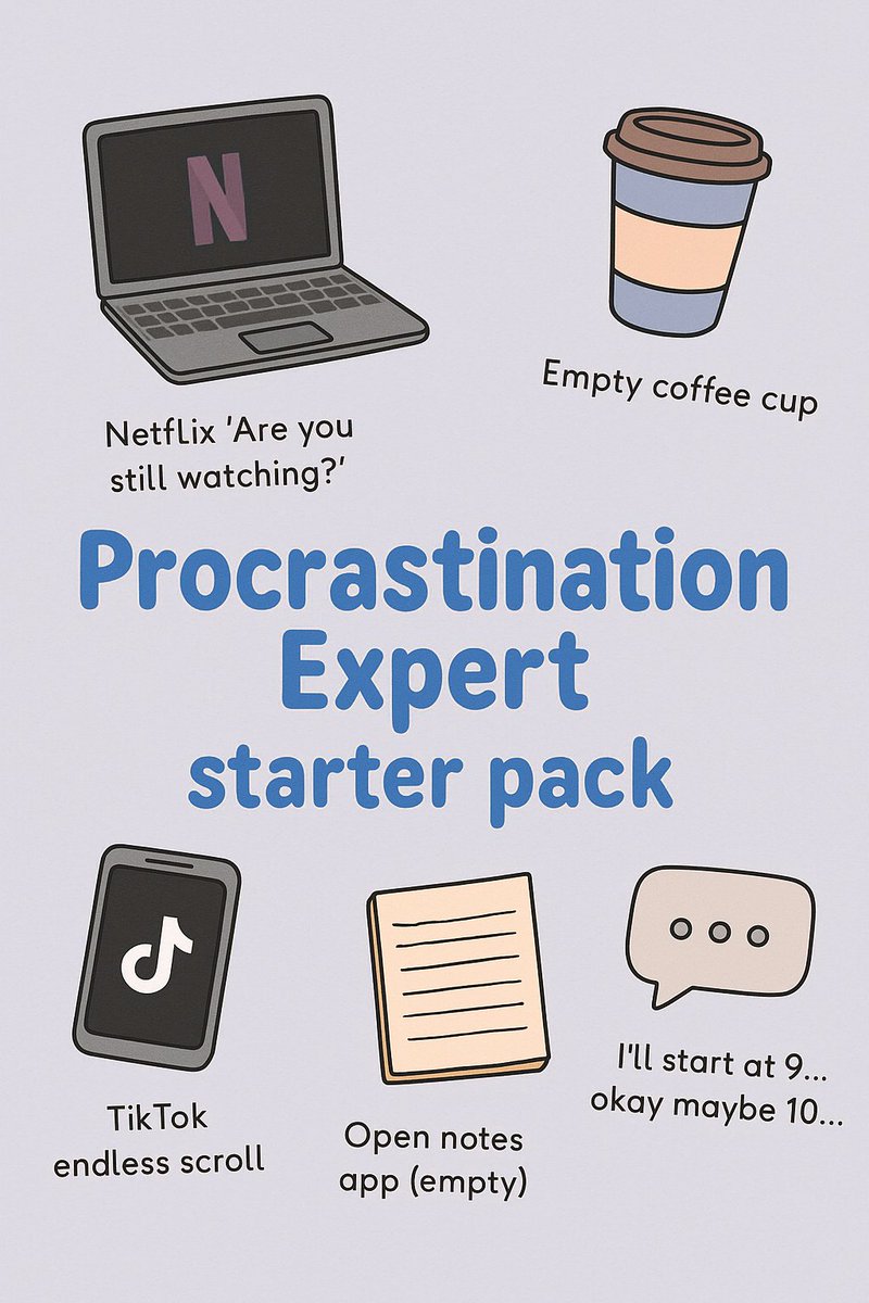 owlisdom's tweet image. Majoring in Procrastination with a minor in Regret 😂
.
.
.
.
#student, #studentlife, #studentproblems, #procrastination, #studymemes, #studyhumor