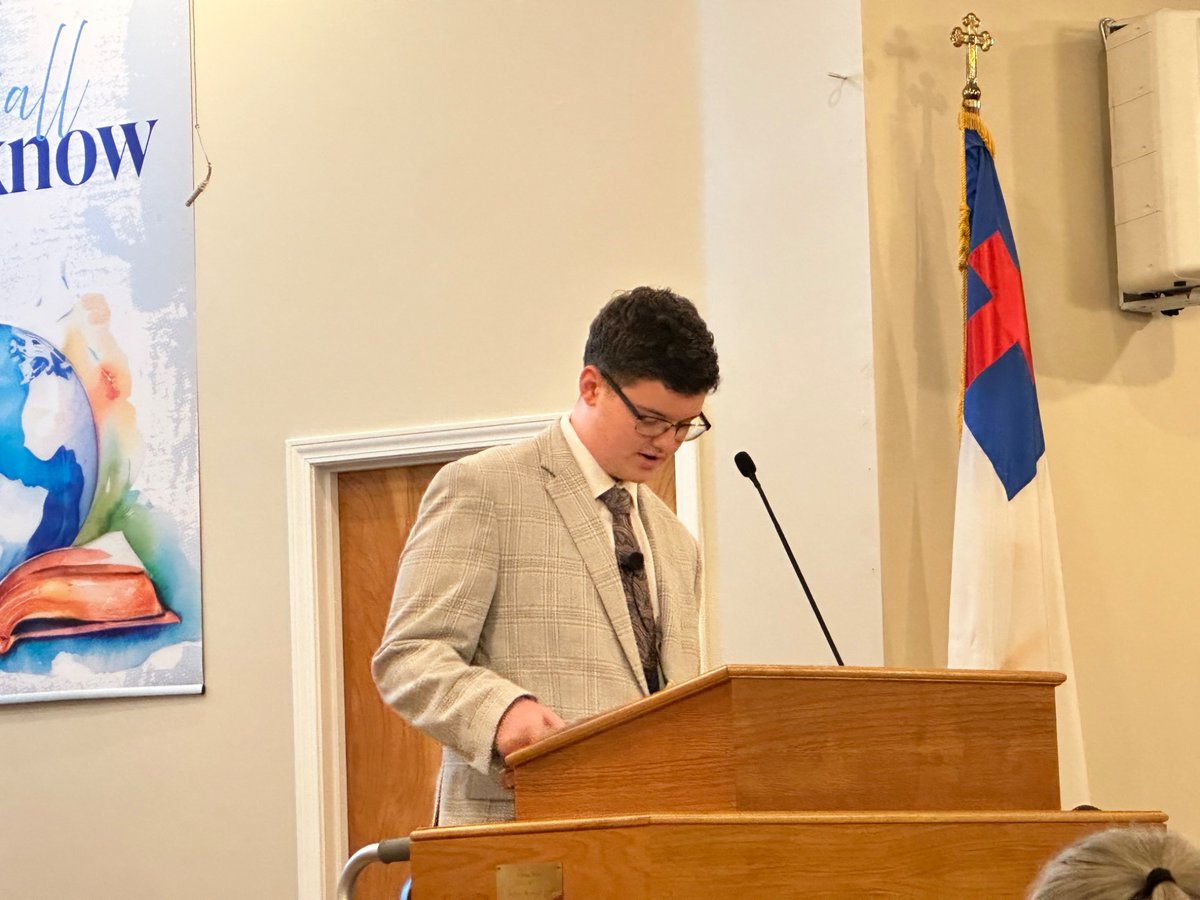 Tonight, Joel with a walker in hand, spoke to us about Jesus on the way to the cross. I am proud of Joel and thankful to be his daddy. 

He did really good and that suit coat looked good on him. 

May GOD get glory.