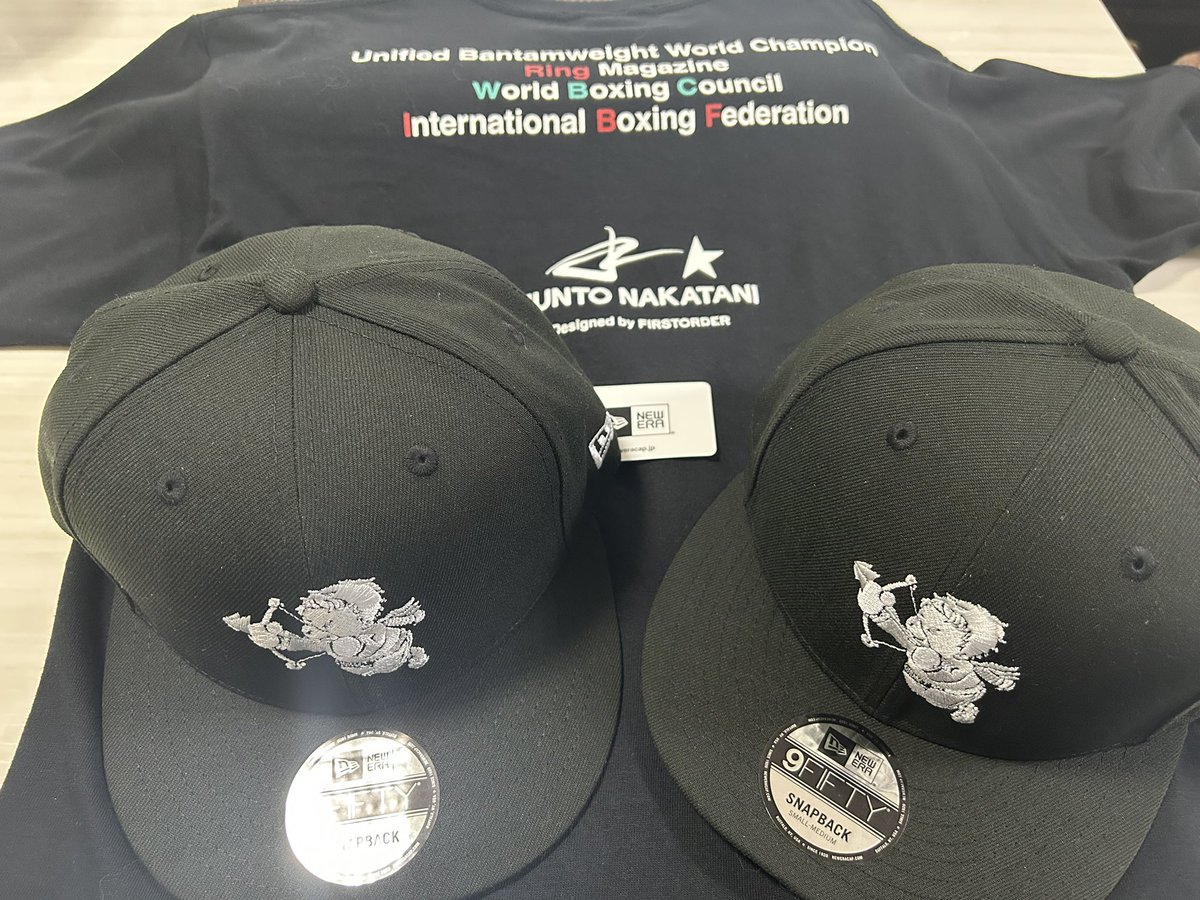 会場限定品！　中谷潤人×New Era コラボ9FIFTY ブラックキャップ ゲットしましたよー！🙌 中谷潤人トークショー限定販売グッズ！ 嬉しく