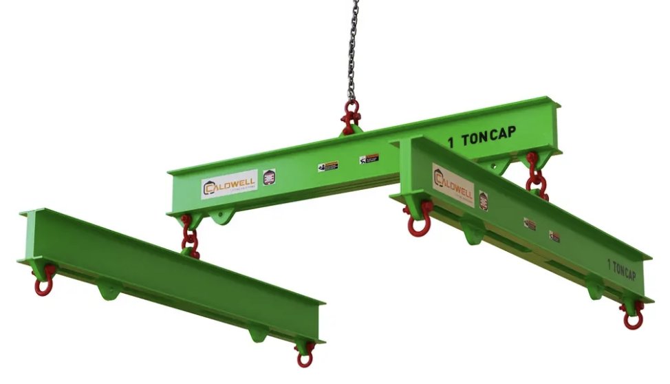 Further to last Friday's post, this low-headroom, four-point #liftingbeam is custom designed for your specific application. caldwellinc.com/products/dura-… #liftingbeams