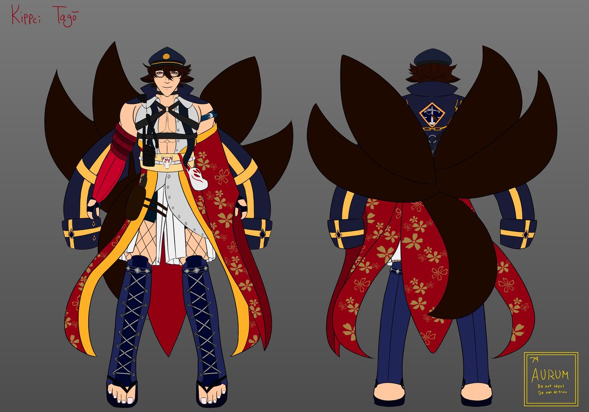 _aurum79_'s tweet photo. #OC | Tagล Kippei Reference Sheet
-----------------------------------
A detective hailing from Raishล, the land of law and justice.
-----------------------------------
#ocrefsheet https://t.co/6aJbKe2pUc