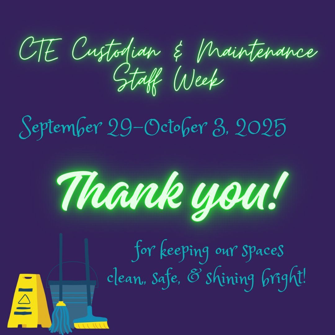 Thank you to our custodial and maintenance staff for keeping our school clean and safe, no easy feat amid our ongoing construction!! 

When you see them this week, make sure to show your appreciation 🤩