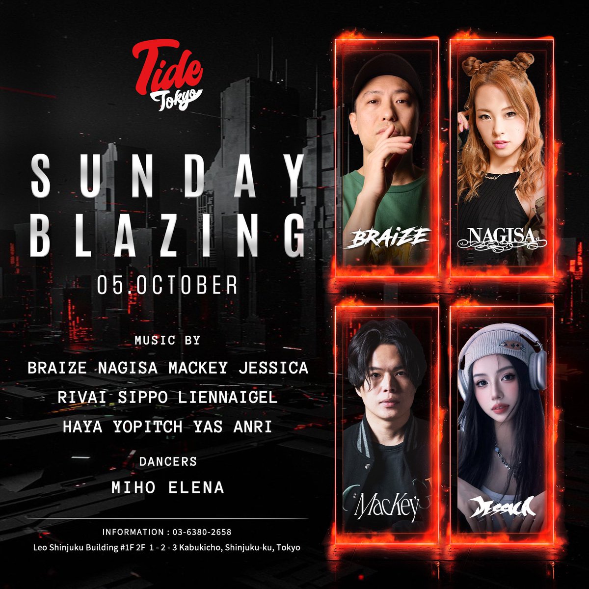 Tide_Tokyo's tweet photo. Sun.05.Oct.2025
"SUNDAY BLAZING"
OPEN 22:00-
Music by
BRAIZE , NAGISA
MACKEY , JESSICA
RIVAI , SIPPO , LIENNAIGEL
HAYA , YOPITCH , YAS , ANRI
📍Tide Tokyo
#tidetokyo #sundayblazing
#shinjuku #tokyo #japan
#nightclub #nightlife #jpnight https://t.co/r1HL58p3h3