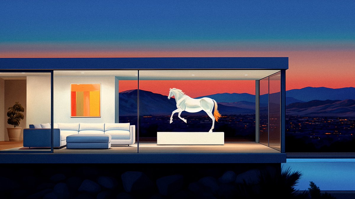 GM! 🐎🧡

𝙒𝙝𝙞𝙩𝙚 𝙈𝙪𝙨𝙩𝙖𝙣𝙜 is now live! 
3 editions available
0.0169 ETH ↓