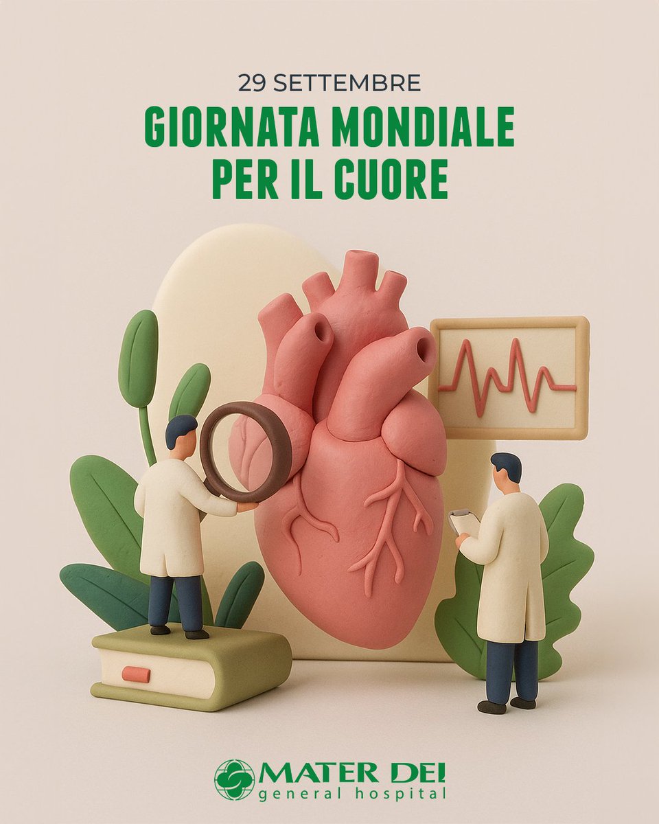 ❤️ Oggi è la Giornata Mondiale per il Cuore! Il cuore è il motore della vita: prenditene cura ogni giorno. Mangia bene, muoviti di più, smetti di fumare e fai controlli regolari. Oggi è il giorno giusto per iniziare a prenderti cura di te!
#WorldHeartDay #GiornataMondialeDelCuore