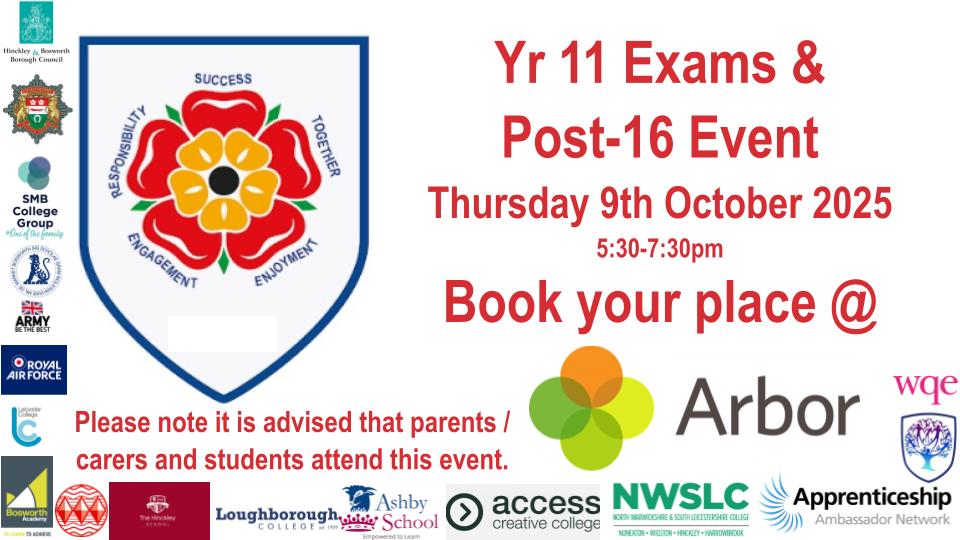 TMB_School's tweet image. 👀Year 11 👀Sign up for our Exams & Post-16 Event on 9th Oct where you'll gain valuable information about the exam process and be able to meet with a wide range of post-16 providers #GCSEs #post16 #STEER