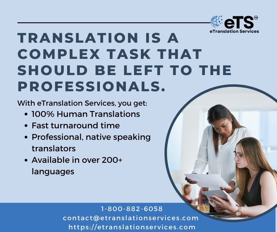 eTranslationSe2's tweet image. Translation is more than just words — it's clarity, culture, and connection.
Leave it to the professionals. 🌍💬
#HumanTranslation #LocalizationMatters #LanguageServices #GlobalBusiness #MarketingTips #TranslationExperts #MultilingualMarketing