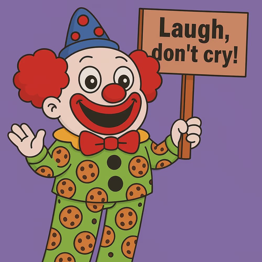 Thanks <a href="/lunoelle79/">Lunoelle</a> for the NFT on <a href="/AbstractChain/">Abstract</a> 
I love it 😍

"Dressed in a costume full of giant cookies, this clown spends his coins in games, in the same tokens, as if everything “cooked.” He stacks, he munches, he laughs… but will he ever be full? His humor questions greed