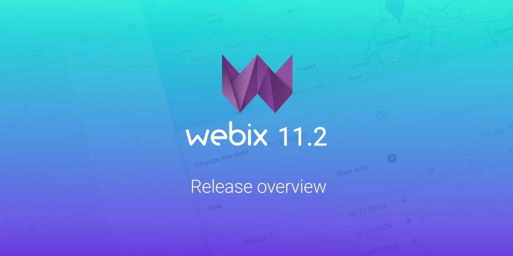 WebixUI's tweet image. Webix v11.2 is here! Now with touch-friendly column resize in Grid, new dynamic array methods in SpreadSheet, & auto-scroll to date in Gantt. Great upgrades for faster dev workflows. blog.webix.com/webix-11-2-rel…