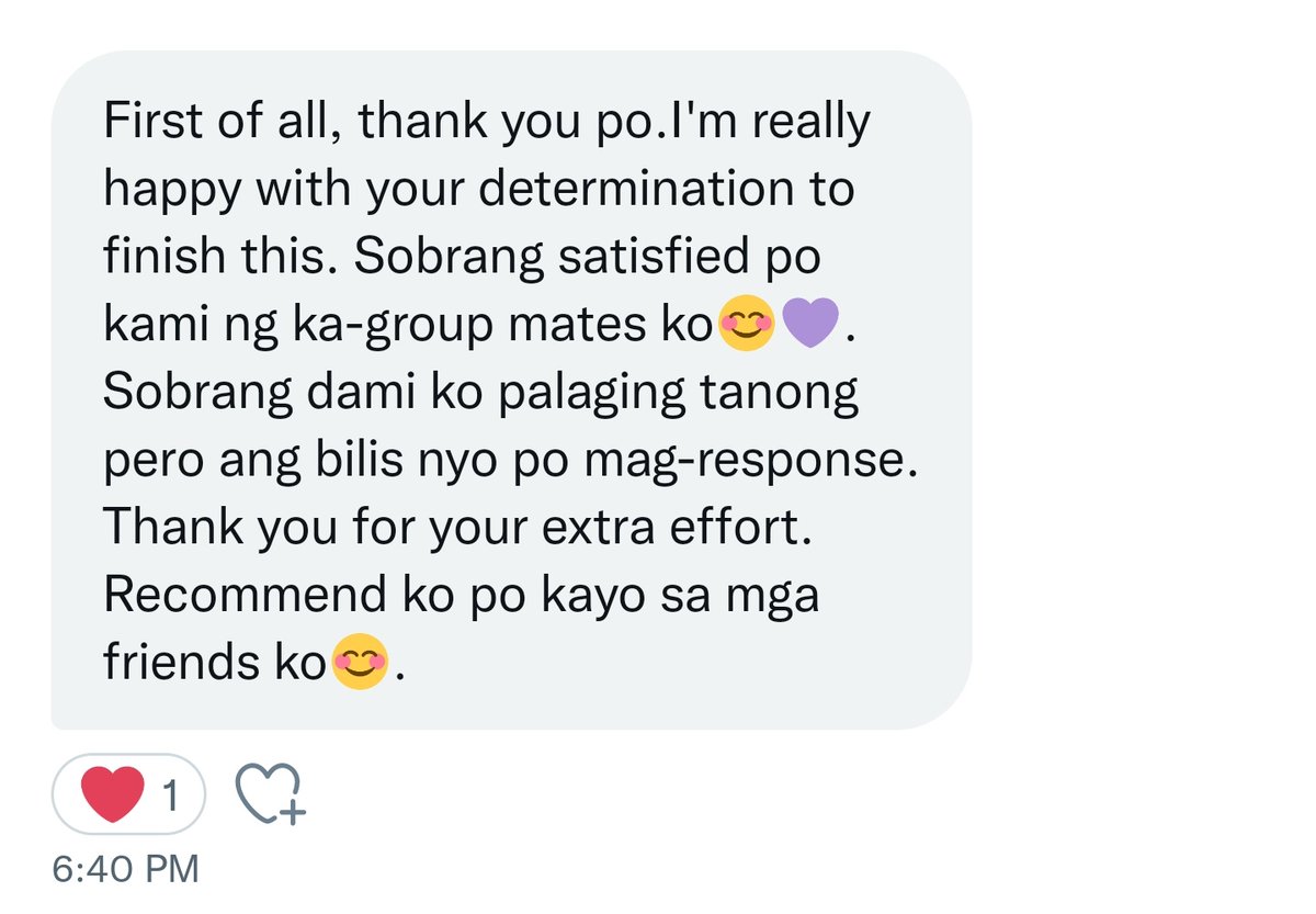90acadcomission's tweet photo. Another Satisfied Customer!!🥰
●Rush Movie Review
●Research paper
Thank you for trusting us.📩
We are available for rush Commission Dm for inquiries!!📝📩👈 https://t.co/nW7Hd1MEPo