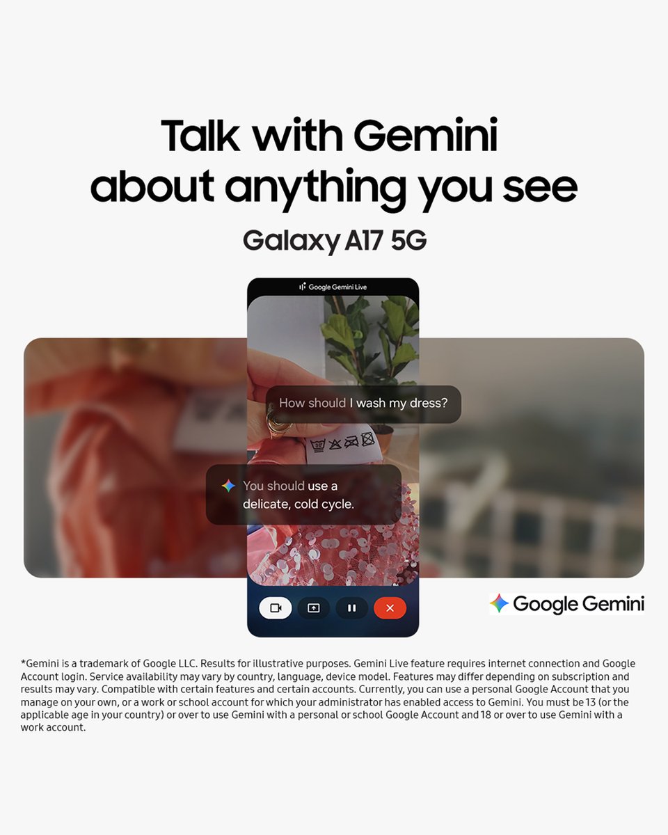 Samsung_Ghana's tweet image. ✨ Meet the new Samsung Galaxy A17, your ticket to Galaxy AI 🚀. With Gemini AI at its core, it puts smart, effortless innovation in every hand. Proving that Ai is for everyone, everywhere.
Learn more: spr.ly/6013A5SkH
#GalaxyA17 #SamsungGH #AIForEveryone