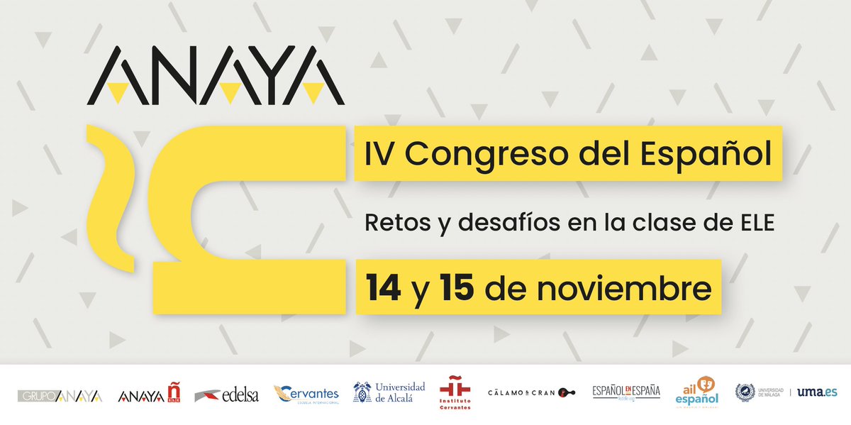 ¡ATENCIÓN! ÚLTIMOS DÍAS PARA EL DESCUENTO
📷 -25% hasta el 30/09 con código CongresoELE25

 -14-15 nov 2025 
-Madrid + online 
-Tema: “Retos y desafíos en la clase de ELE” 

Con especialistas de prestigio e inauguración de Salvador Gutiérrez.  

eventbrite.es/e/entradas-con…

#ELE