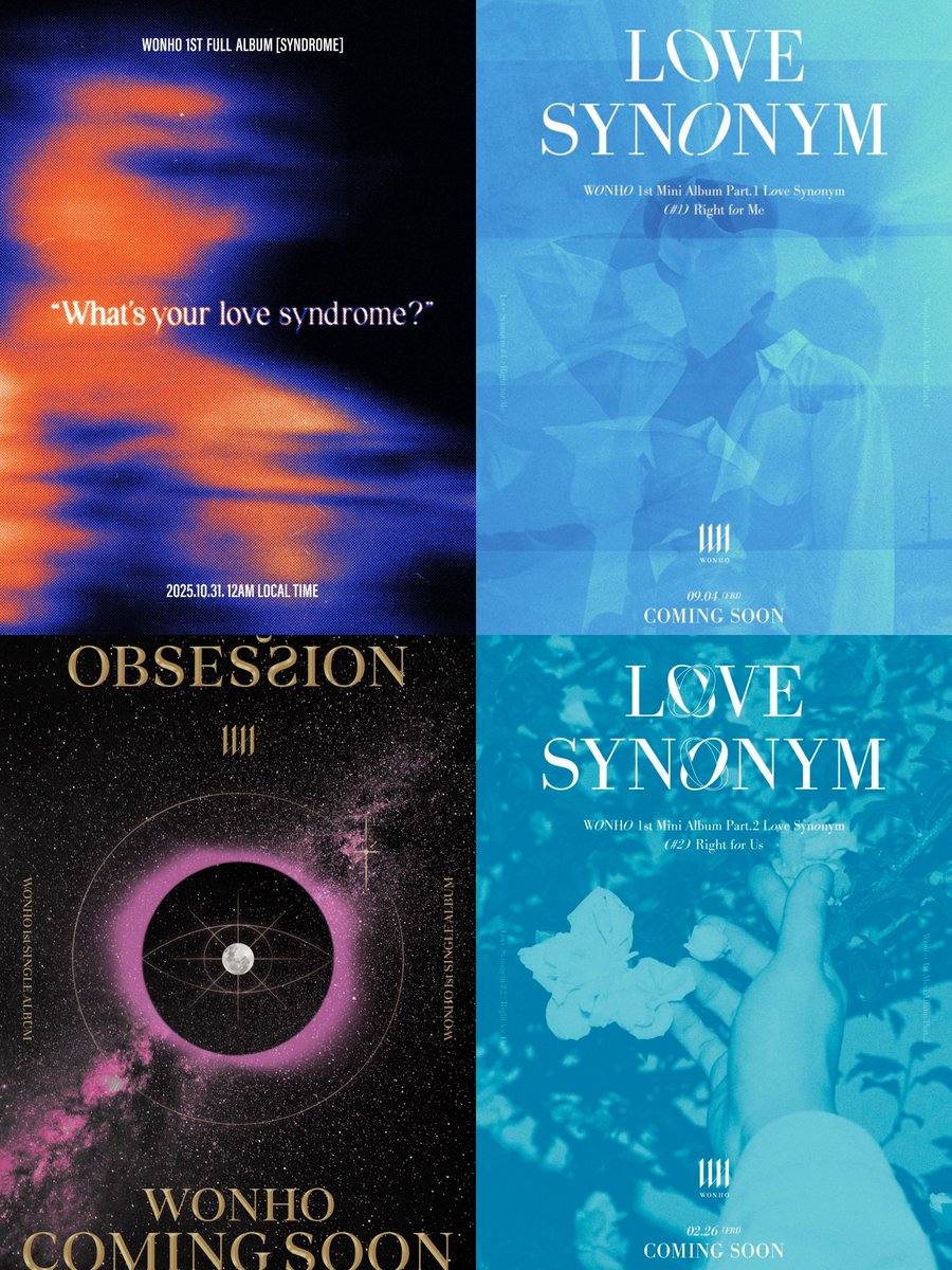 #WONHO #원호 
Love Synonym 1  +  Love Synonym 2  +  Obsession  
                                =  
                      SYNDROME