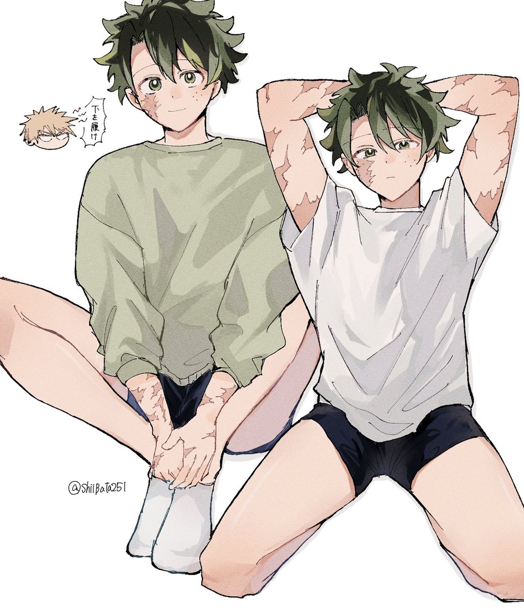 ShiiBaTa251's tweet image. 🥦の太ももが描きたかった絵(微勝デ)