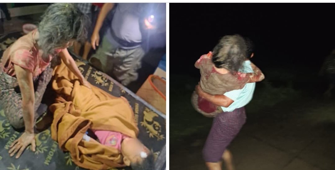 PaceViewer's tweet image. #Today 29.Sept2025
The Myanmar military bombed Thandwe Town in Rakhine State, which was under AA control, twice with jet fighters at 11:30 PM and 12:10 AM, while the people were sleeping, without any fighting, killing one civilian woman, seven injuring.
 @Reuters @UNHumanRights