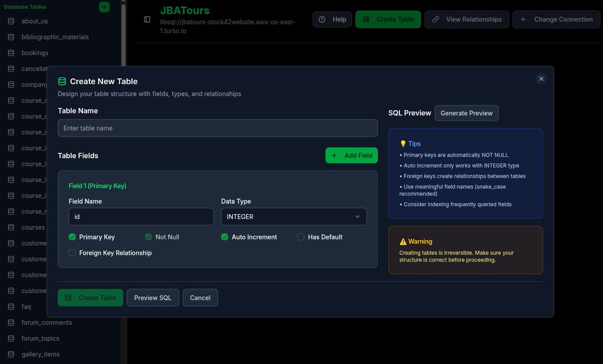 Turso Web Client, free &amp; secure!
Usas Turso SQLite y quieres podes gestionarlo de forma simple, segura y totalmente gratuita?

<a href="/midudev/">Miguel Ángel Durán</a> <a href="/tursodatabase/">Turso</a> <a href="/hellsdevelopers/">Hell's Developers</a> 

turso.stock42.com

#turso #sqlite #open #tursoclient