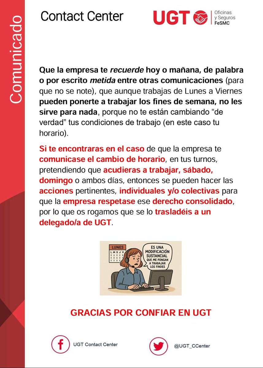 ALGUNOS CAMBIOS EN LOS HORARIOS SON MSCT