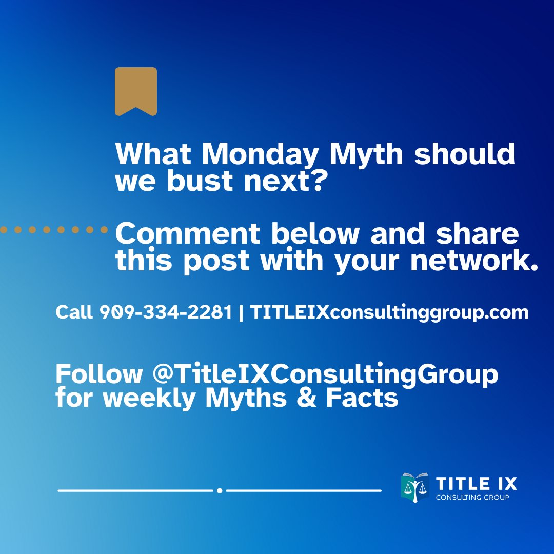 Myth: Domestic and dating violence are private issues—campuses don’t need to get involved.
Truth:When violence affects a student’s ability to access education, it’s a Title IX issue. These are not “private matters” once learning is disrupted. Silence is negligence.