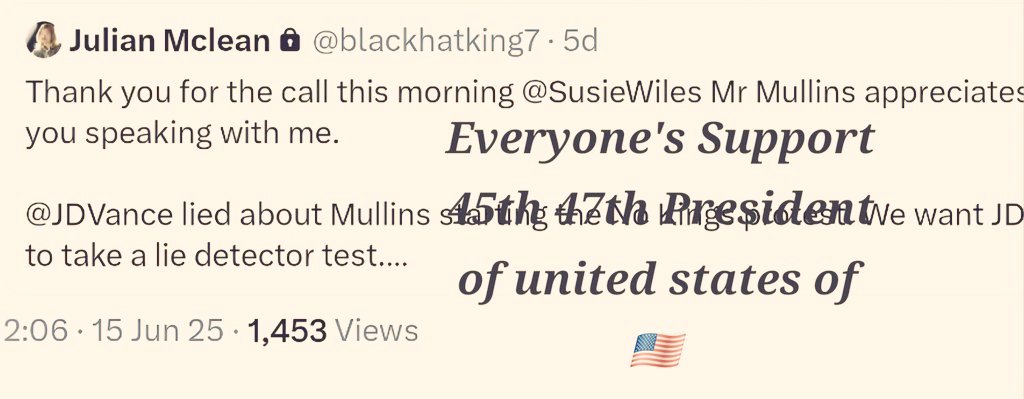 SOLVE53394692's tweet photo. https://t.co/5XV1lv0xzk My🧡#JustinBieber #chrispinee4🎖📞 #speakerjohnson❓️#POTUS 🌄🎖#SusieWiles🎖Atty 2⏲️Ethics Committee @VP 🤥No👑Rally 68% Lose🏠✈️ DC❓️8445 Affidavits Deleted #FBI Archives #JohnCena #TomBrady #CharlieScheen #mattgaetz🎖President of🇺🇸2028
Deficit free🏆 https://t.co/6liFN1SHQv