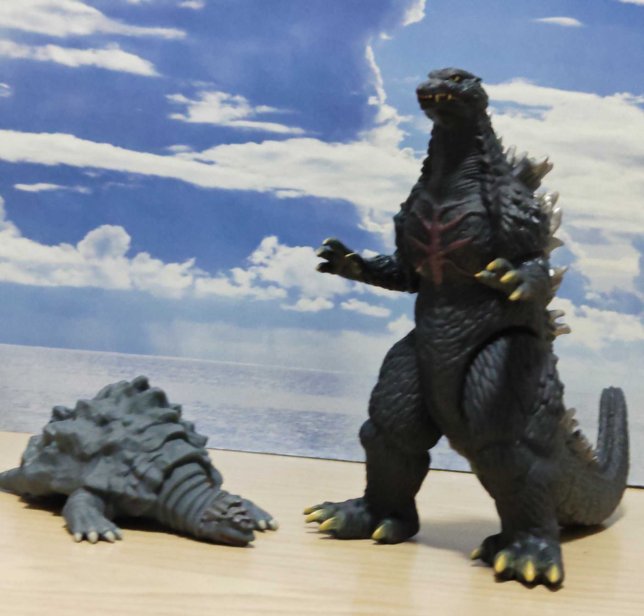 ムービーモンスターシリーズ ゴジラ(2003)withカメーバ(2003)セット