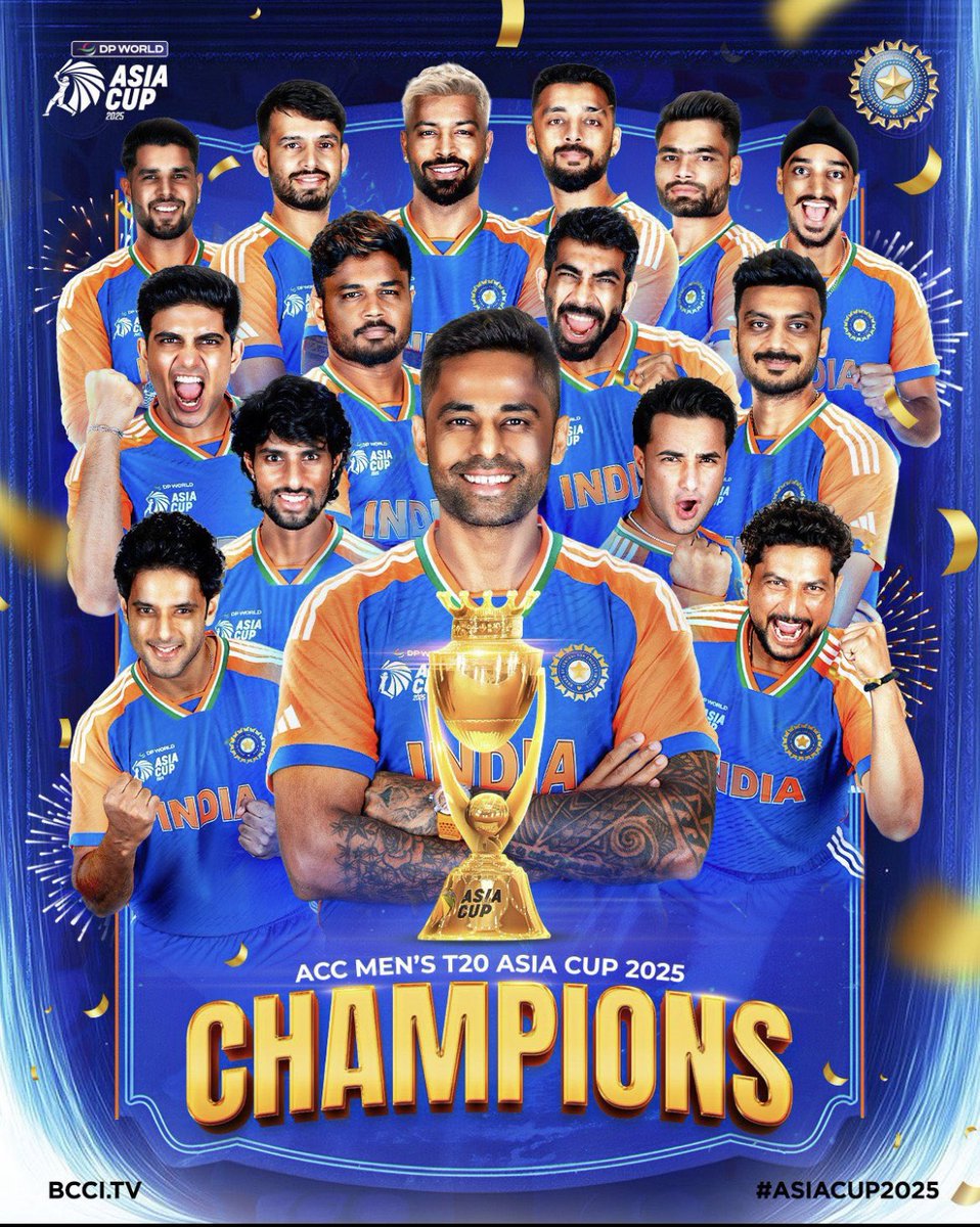 SaifAliKhanOff's tweet photo. Heartiest congratulations to Team India on a spectacular #AsiaCup2025 triumph over Pakistan!

Your skill, discipline, and never-say-die spirit have made the nation proud.
A shining moment for Indian cricket and every fan.
#INDvsPAK #TeamIndia https://t.co/kWEzSA4C5I