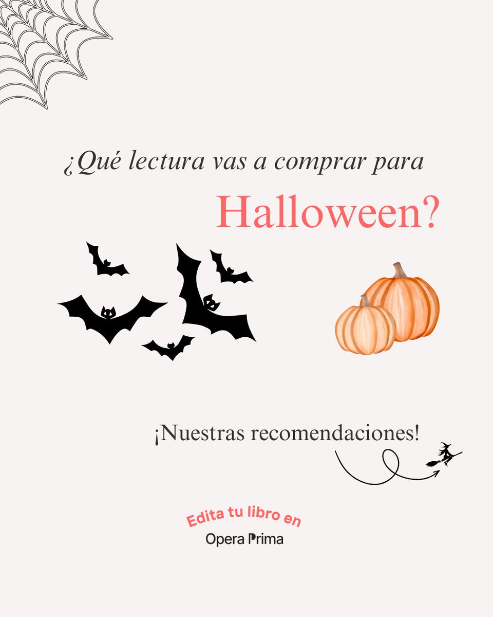 operaprimaep's tweet photo. 📚 ¡Feliz Halloween! 🎃 ¿Qué libro vas a elegir como acompañante? 
#escritura  #escrituracreativa #editoriales #editorial #libros #lectura #lector  #editorialoperaprima #novedades #librosrecomendados  #autor #novela #narrativa #horror #terror #thriller #lecturahaloween #halloween https://t.co/Xs612bcD0n