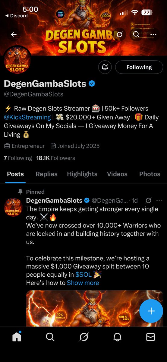 <a href="/DegenGambaSlots/">DegenGambaSlots</a> Lets Gooo Monday Madness Followed RT Liked And Notified For All Posts 

J5jSQNFCEXUJXkN4QQRd2HbtrSvKtPGXjzz63YGSSCEL

<a href="/DegenGambaSlots/">DegenGambaSlots</a> 🤝🏻