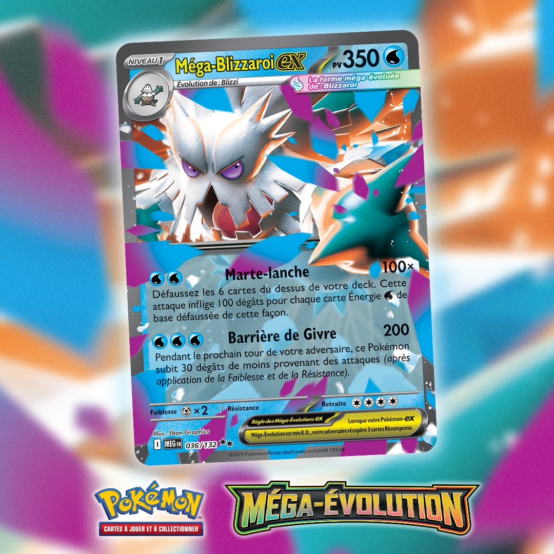 Un détail intéressant : Méga-Blizzaroi fait son entrée dans le JCC Pokémon ! ❄️🌲