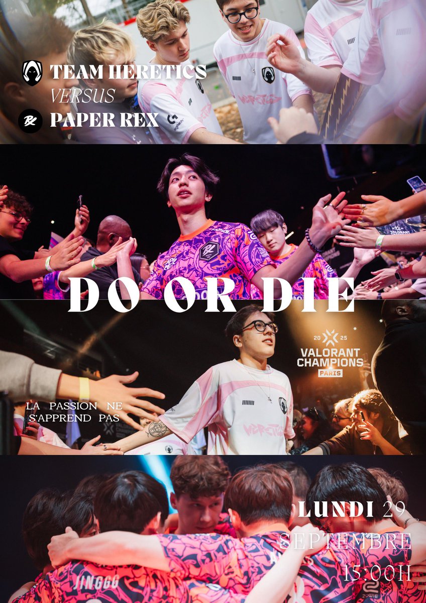 HereticsFR's tweet image. Encore un BO qui va nous faire trembler.. il nous le faut pour continuer à gravir ce lower bracket. #THWIN 

Team Heretics vs Paper Rex c’est aujourd’hui à 15h.🤍

#VALORANTChampions