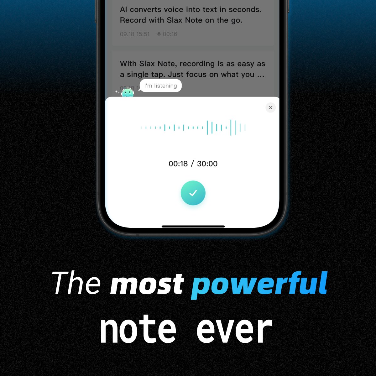 SlaxNote's tweet image. Is there a way to capture every thought effortlessly?
Of course!😻
Just speak your mind, and SlaxNote will turn it into polished notes.
Try it for free!🚀 note.slax.com