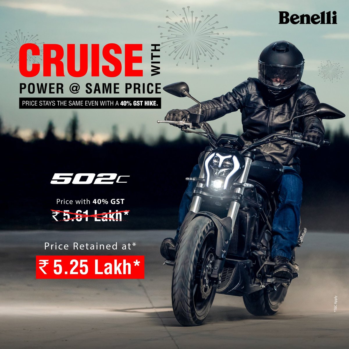 Get the ultimate performance without stretching your budget. Even with a 40% GST hike, your ride stays at a fixed price – thrill and power, guaranteed.
✔Priced at ₹ 5.25 Lakh*
✔EMI starts from ₹ 8999/-
✔Book now at ₹ 10,000/-
T&amp;C Apply*