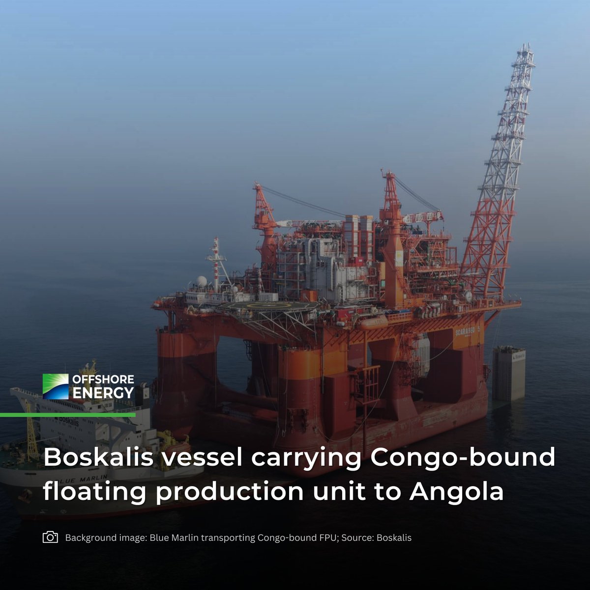 offshoreenergyt's tweet photo. #Boskalis is using one of its semi-submersible heavy-lift and transportation vessels to move a recently converted floating production unit (FPU) to Angola.

Read more: https://t.co/y9VoDyYePO

#oilgas #energy #oilandgas #offshoreenergy #FPU #LNG #CongoLNG #Congo #Africa https://t.co/IqmQKzBBq9
