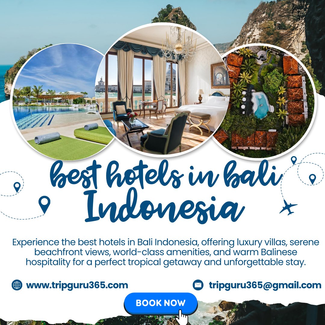 tripguru365's tweet image. 🌴 Discover Bali’s best hotels for every traveler 🏝️✨ Plan your dream stay 👉 tripguru365.com #BaliHotels #TravelBali
