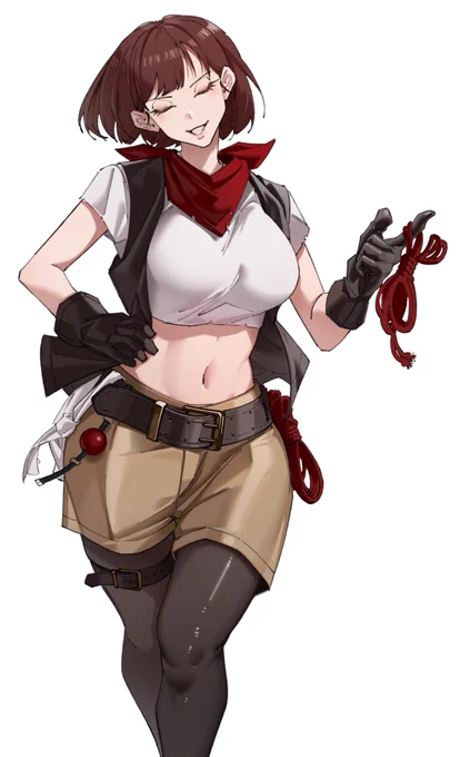 Instead of letting her being just a sketch, I made her into a character. Miss Bandit