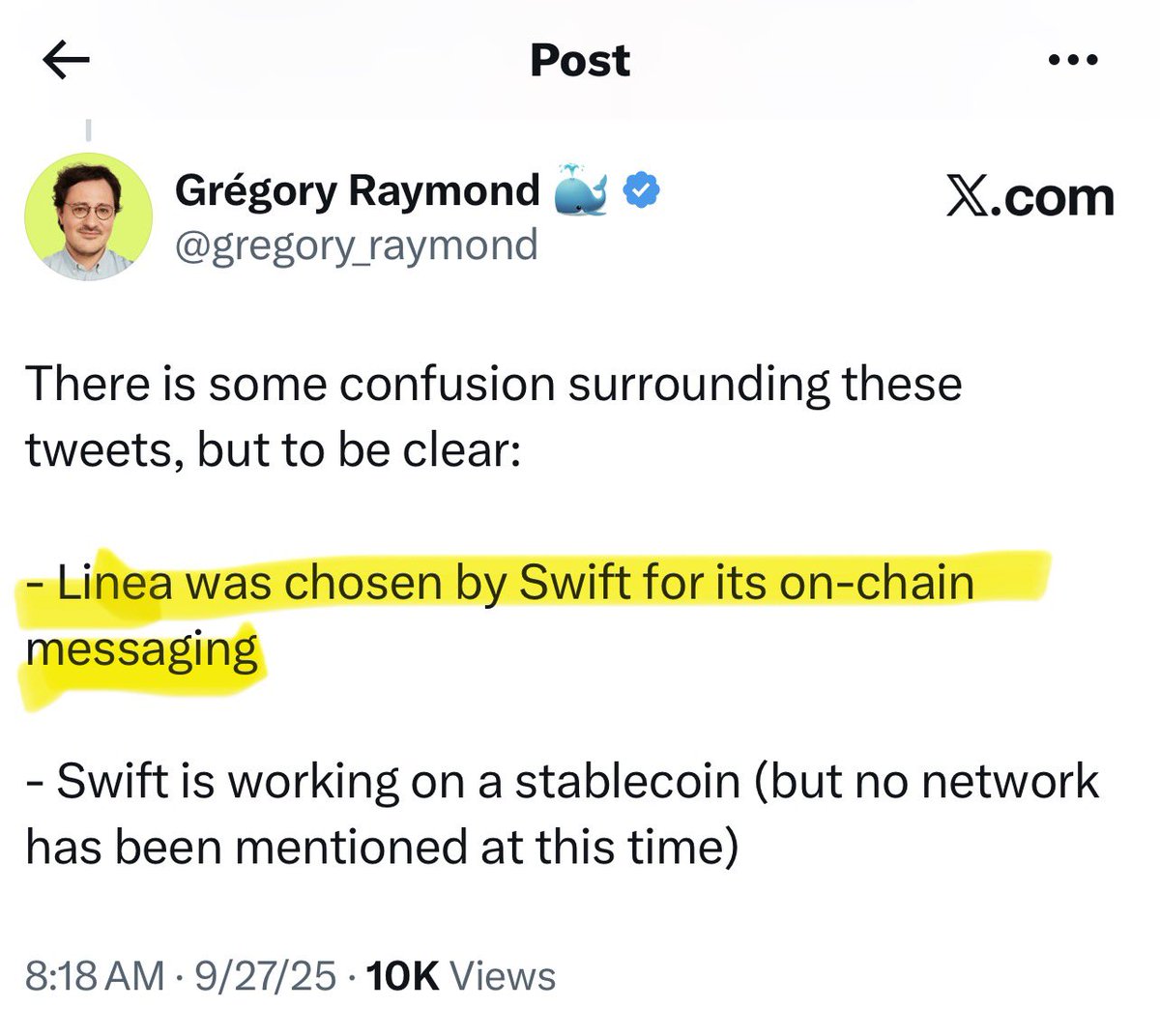 RemiReliefX's tweet image. 🚨SWIFT is a two part System…messaging and liquidity🚨

I told you the other day ConsenSys was the one behind LINEA for SWIFT messaging 

XRP is for the liquidity. 

If SWIFT didn’t use XRP, Ripple would eventually take it over since they are the ones that hold the patent to…