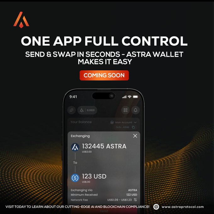 shadowx_ar's tweet photo. GM Web3 Fam
π Still juggling apps for your crypto?
Time to level up with @Astra_HQ Wallet β the only app youβll ever need.
β‘ Instant swaps & transfers
π Security you can trust
π Verified identity, seamlessly built-in
#AstraWallet #Crypto #Web3 #Altcoins
Creators
πππ https://t.co/JPRQuuzuuv