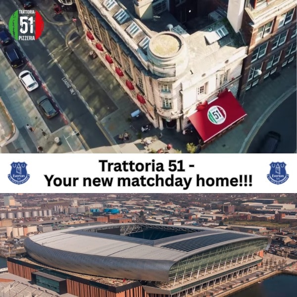 51_italian's tweet image. Trattoria 51 - Your new matchday home!!!
Heading to the new stadium today? Trattoria 51 on Old Hall Street is your perfect stop for authentic Italian food and drink before tonight&apos;s match!
We&apos;re right across the road from Moorfields station. 

#everton #evertonfc #bramleymoore