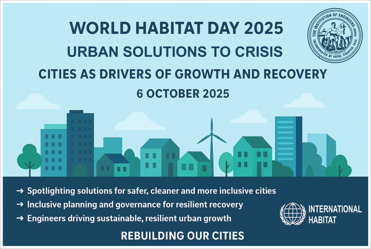 ieijksc's tweet image. #WorldHabitatDay #UrbanSolutions #SustainableCities #UrbanCrisis #ResilientCities #SmartCities #GreenLiving #IEI