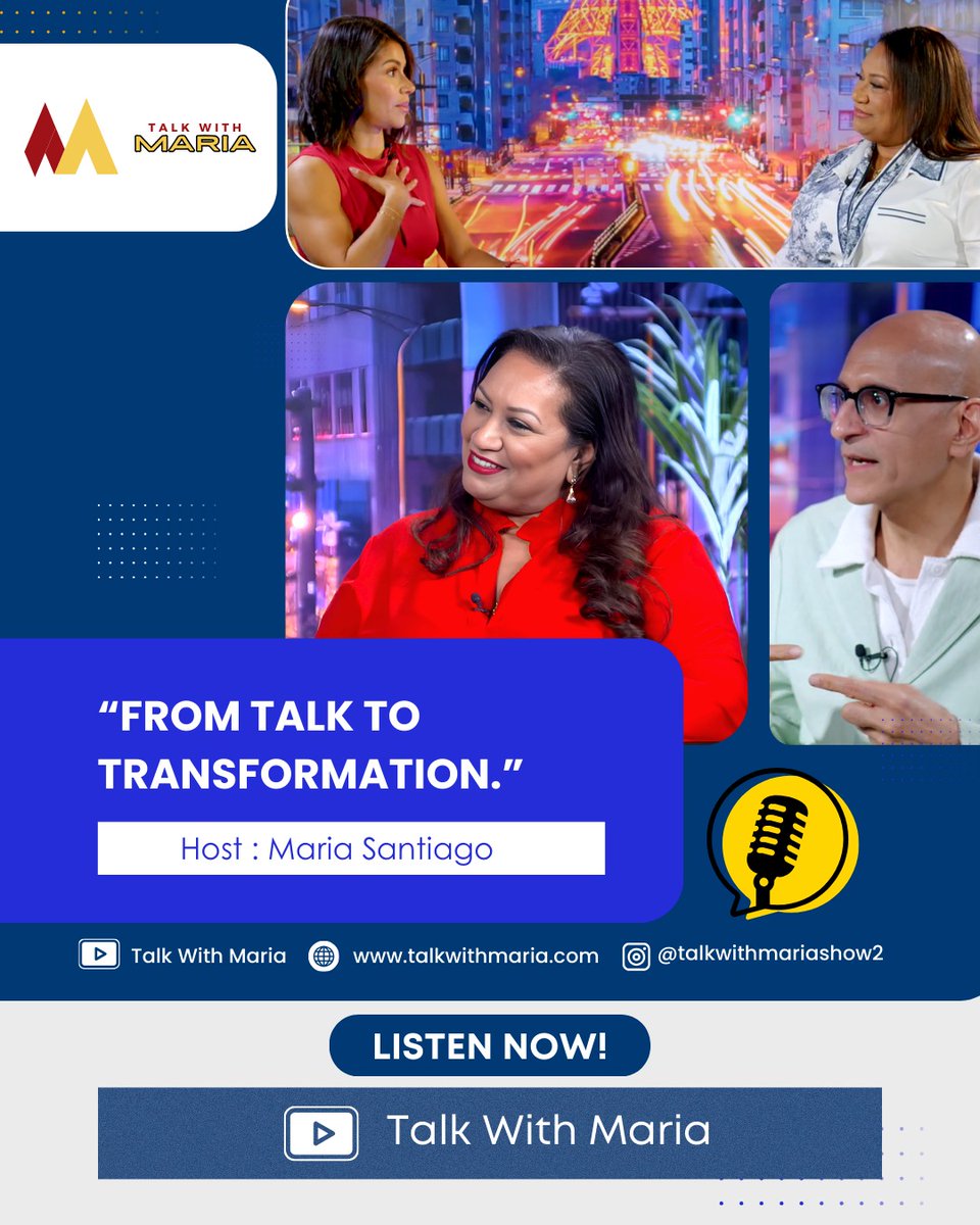 talkwithmaria2's tweet image. The conversation starts here, but the transformation happens with you. Listen to the Talk With Maria podcast now! 🎧

#TalkWithMaria #PodcastShow #Empowerment #Mindset #ListenNow #FromTalkToTransformation #MariaSantiago