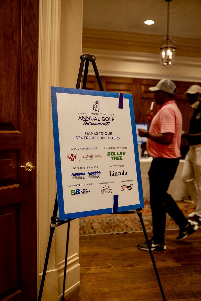 Toady is the day! Thank you to all of our sponsors who have generously contributed toward the Jimmie Johnson Foundation’s 16th Annual Golf Tournament. ⛳️ #TeamJJF