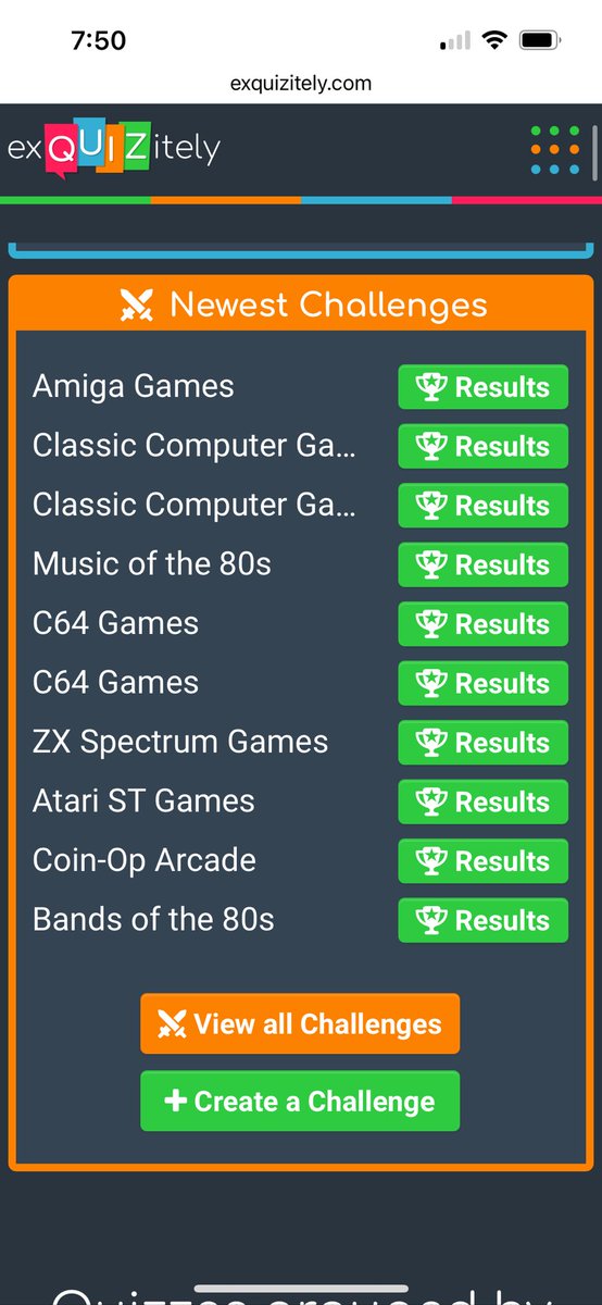 Just met <a href="/exquizitelyCOM/">exQUIZitely.com</a> - awesome person - very kind and supportive and has a great site exquizitely.com - if you love retro challenges and quizzes check them out! Lots of #retrogamer stuff too!