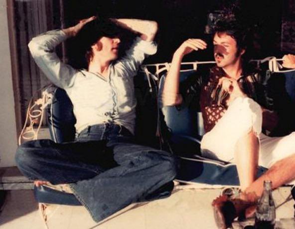 rockstarroyco's tweet photo. Last known pictures of John &amp; Paul together taken in 1974 :,) I will come up with a happier Mclennon Monday post later I swear https://t.co/v3xyf5TCf9
